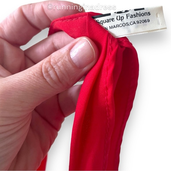 Square Up Red Neckerchief Tie - Picture 10 of 12